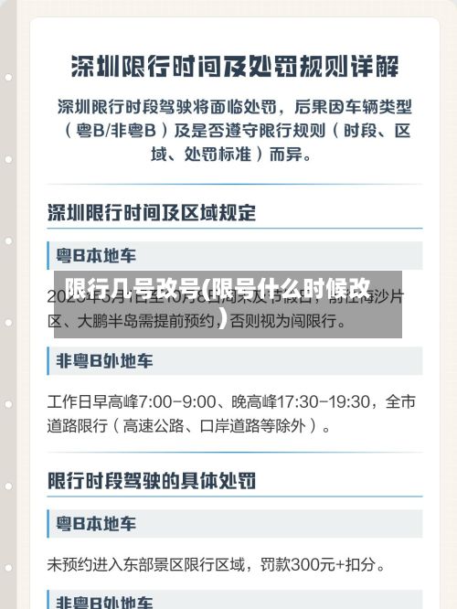 限行几号改号(限号什么时候改)