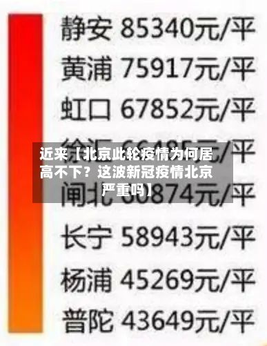 近来【北京此轮疫情为何居高不下？这波新冠疫情北京严重吗】