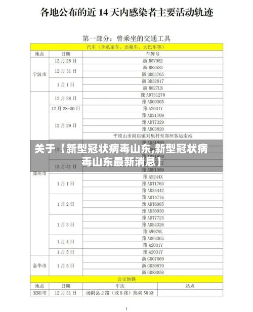 关于【新型冠状病毒山东,新型冠状病毒山东最新消息】-第2张图片