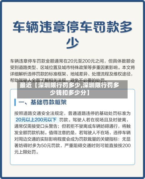 最近【深圳限行罚多少,深圳限行罚多少钱扣多少分】
