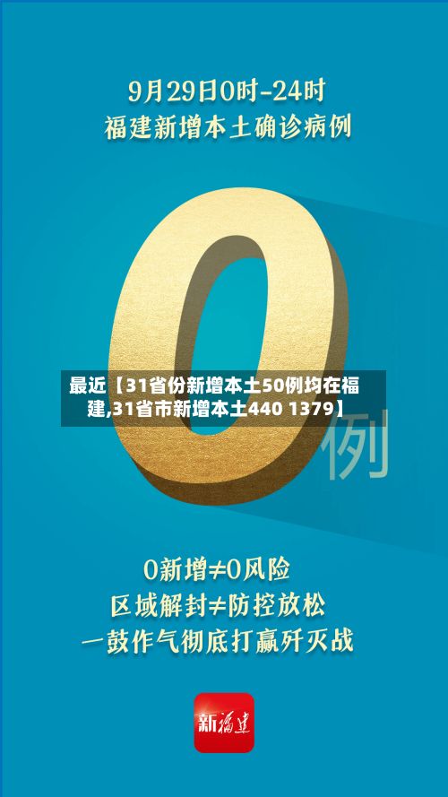 最近【31省份新增本土50例均在福建,31省市新增本土440 1379】
