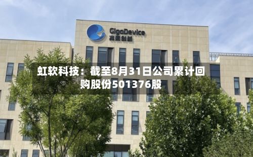 虹软科技:截至8月31日公司累计回购股份501376股