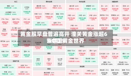 黄金股早盘普遍高开 潼关黄金涨超6%中国黄金世界
涨超3%-第2张图片