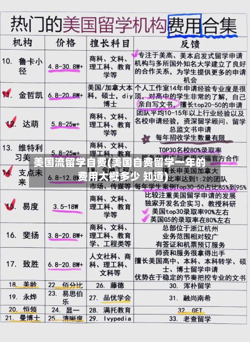 美国流留学自费(美国自费留学一年的费用大概多少 知道)-第3张图片