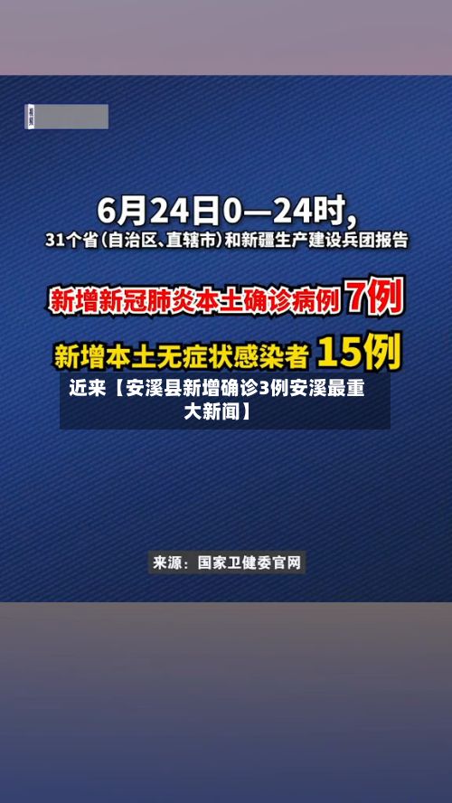 近来【安溪县新增确诊3例安溪最重大新闻】-第2张图片