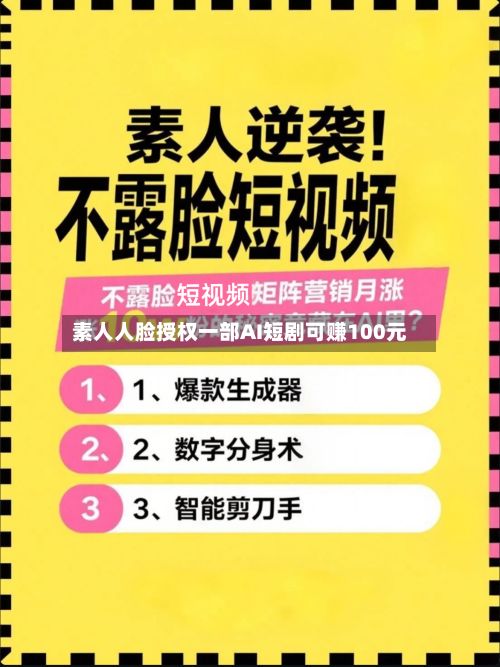 素人人脸授权一部AI短剧可赚100元-第2张图片