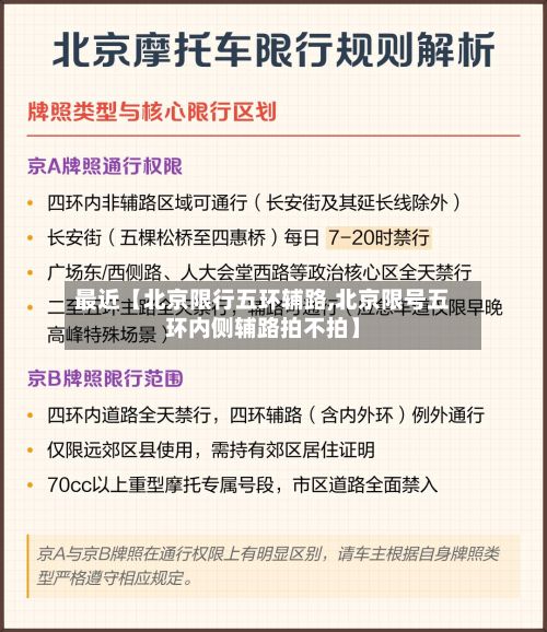 最近【北京限行五环辅路,北京限号五环内侧辅路拍不拍】