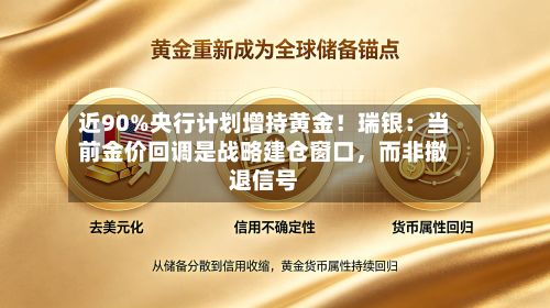 近90%央行计划增持黄金！瑞银：当前金价回调是战略建仓窗口，而非撤退信号-第1张图片