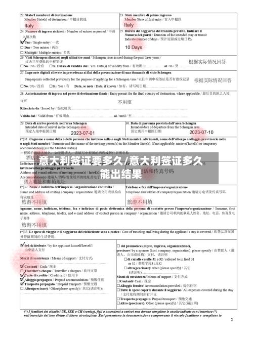 意大利签证要多久/意大利签证多久能出结果