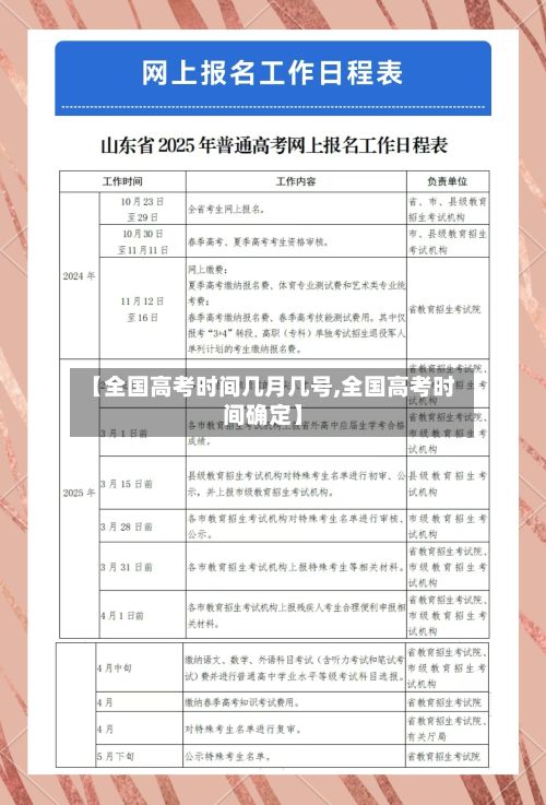【全国高考时间几月几号,全国高考时间确定】