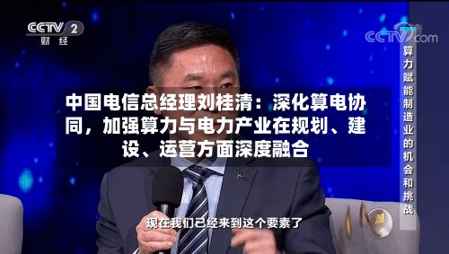 中国电信总经理刘桂清:深化算电协同,加强算力与电力产业在规划、建设、运营方面深度融合