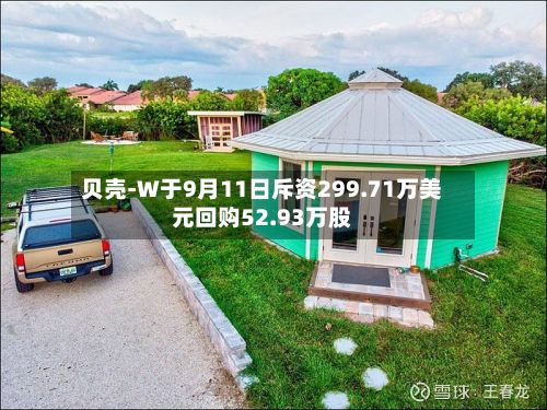 贝壳-W于9月11日斥资299.71万美元回购52.93万股-第1张图片