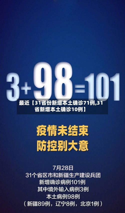 最近【31省份新增本土确诊71例,31省新增本土确诊10例】-第2张图片