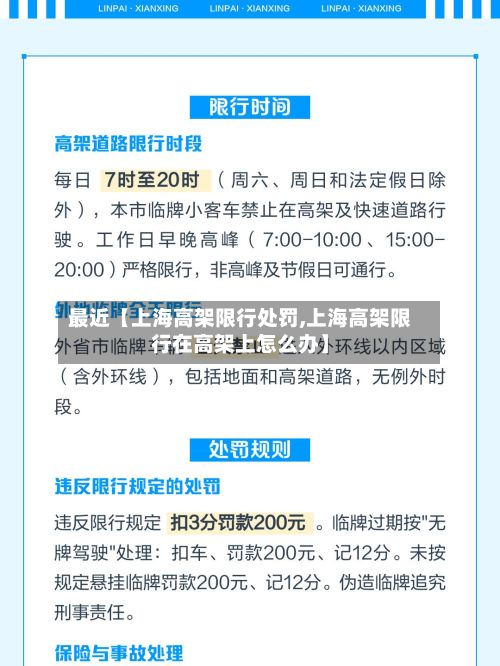 最近【上海高架限行处罚,上海高架限行在高架上怎么办】-第2张图片