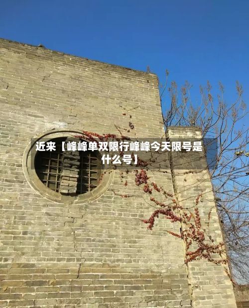 近来【峰峰单双限行峰峰今天限号是什么号】