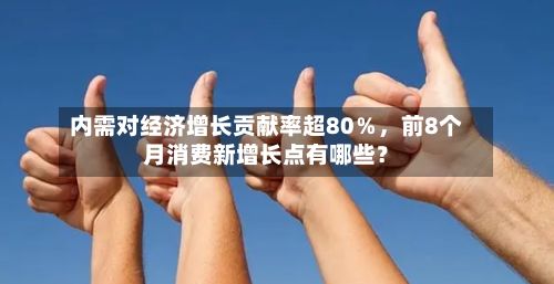 内需对经济增长贡献率超80％，前8个月消费新增长点有哪些？-第3张图片