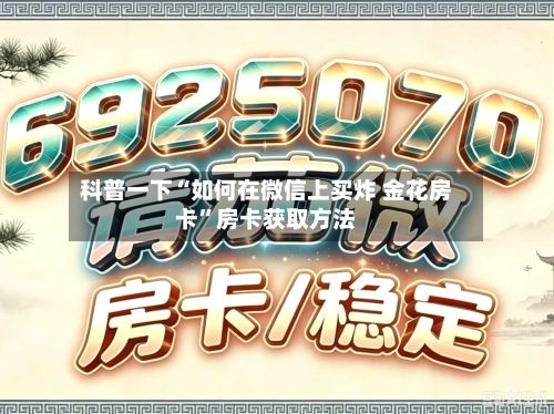 科普一下“如何在微信上买炸 金花房卡”房卡获取方法-第2张图片