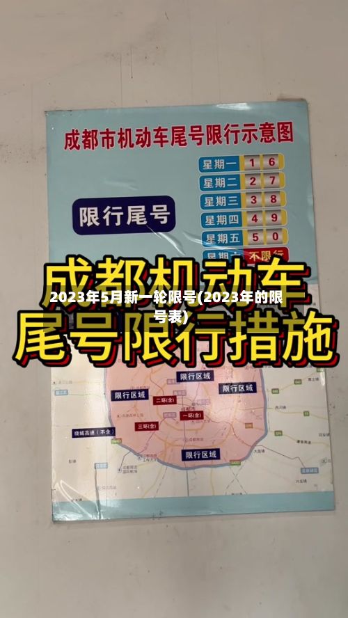 2023年5月新一轮限号(2023年的限号表)