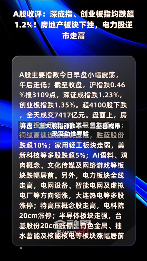 开盘:三大股指涨跌不一 三巫日或带来流动性考验-第3张图片