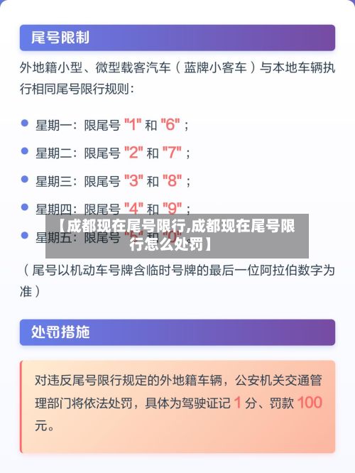 【成都现在尾号限行,成都现在尾号限行怎么处罚】