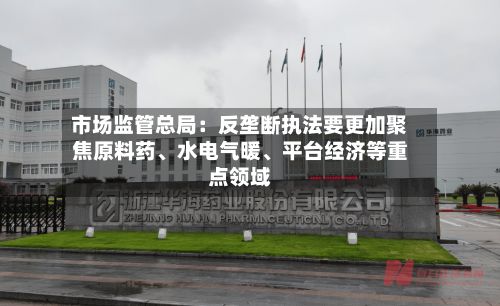 市场监管总局：反垄断执法要更加聚焦原料药、水电气暖、平台经济等重点领域-第1张图片