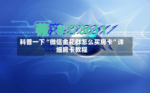 科普一下“微信金花群怎么买房卡”详细房卡教程-第2张图片