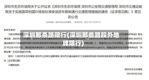 深圳那条路限行(深圳那些路段外地牌限行)-第3张图片