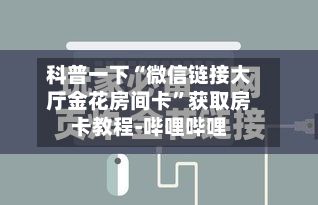 科普一下“微信链接大厅金花房间卡	”获取房卡教程-哔哩哔哩-第2张图片