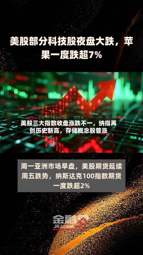 美股三大指数收盘涨跌不一	，纳指再创历史新高，存储概念股普涨-第2张图片