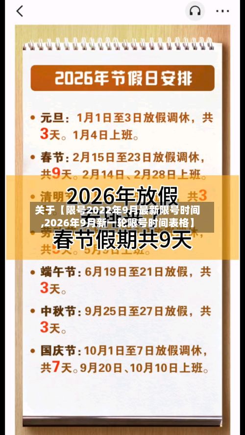 关于【限号2022年9月最新限号时间,2026年9月新一轮限号时间表格】