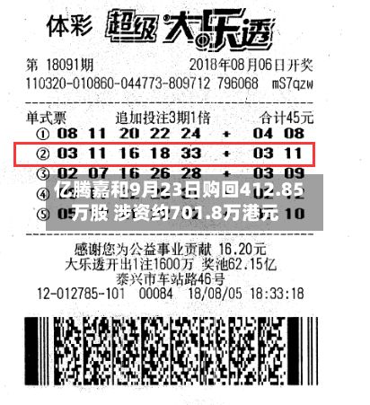 亿腾嘉和9月23日购回412.85万股 涉资约701.8万港元