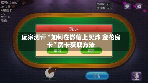 玩家测评“如何在微信上买炸 金花房卡	”房卡获取方法-第3张图片