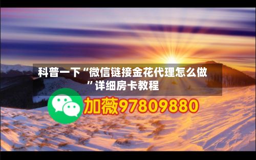 科普一下“微信链接金花代理怎么做”详细房卡教程