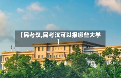 【民考汉,民考汉可以报哪些大学】-第2张图片